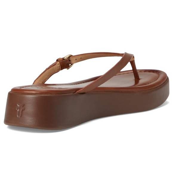 FRYE Maya Buckle Thong Sandals,  Cinnamon Brown, NIB, Size 9 - Picture 5 of 9